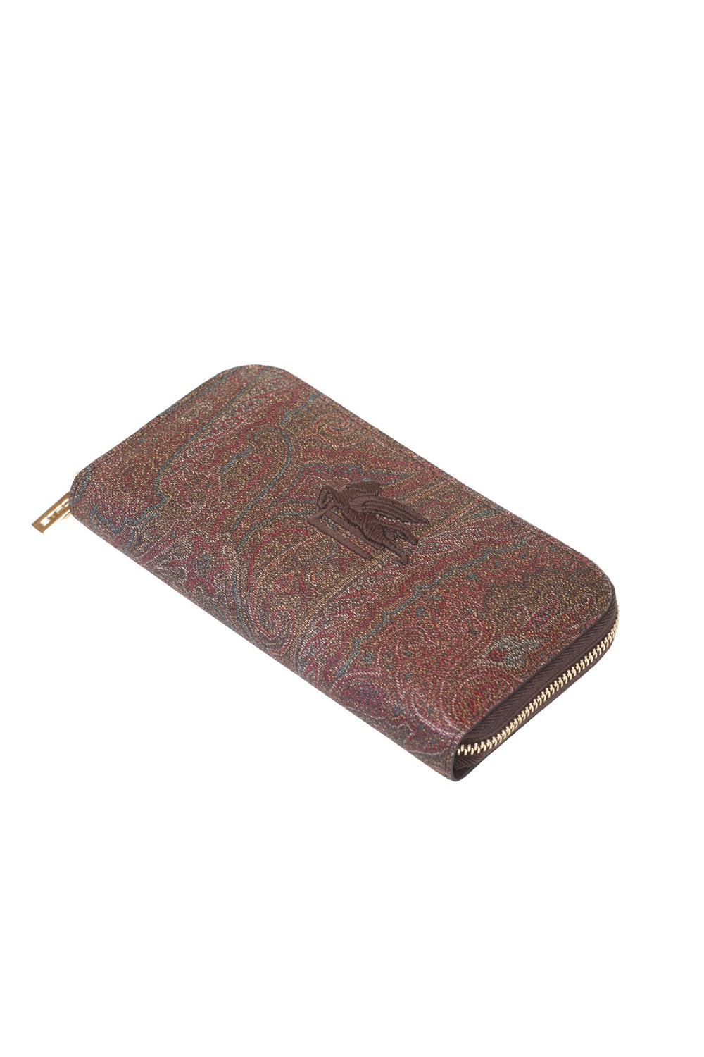 shop ETRO  Portafoglio: Etro portafoglio realizzato nell'iconica tela Paisley jacquard.
Chiusura con cerniera.
Spazi portacarte.
Spazi porta cartamoneta.
Tasca porta moneta con zip.
Accessori metallici con finitura dorata.
Dimensioni: 18,9 x 10 cm.
Composizione esterno: Tessuto di cotone Paisley jacquard spalmato con grana opaca e doppiato in tela.
Composizione interno: 100% pelle di vitello.
Composizione fodera: 100% nylon.
Made in Italy.. WP2D0006 AA001-M0019 number 5731140